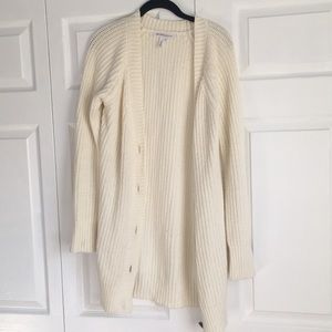 BCBGeneration Cream Long Knit cardigan